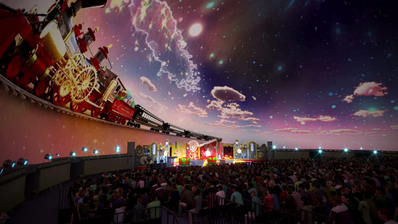 Espetáculo Viagem de Natal no Mega Domo em Canela — projeção imersiva 360° pela Hoffmann